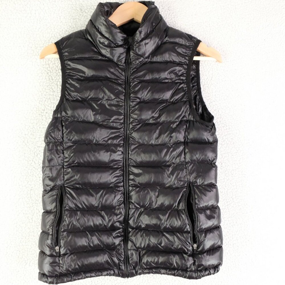 Park Life Puffer Jacket Womens Medium Black Duck Down Full Zip Outdoor
